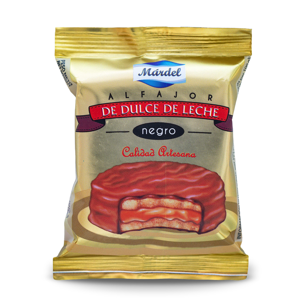 Alfajor de Dulce de Leche Mardel Chocolate Negro x 1