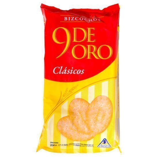 9 de Oro Bizcochos Clasico 200 Grs