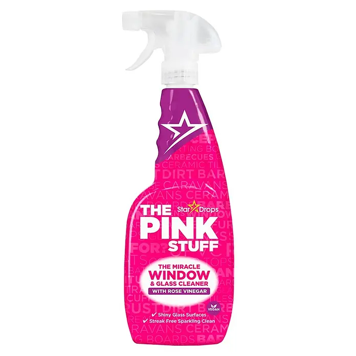 Pink Stuff Limpiacristales 750 ml, Botella con cabezal rociable