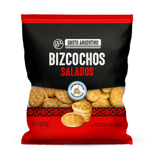 [3383678001362] Gusto Argentino Bizcochitos Salados 200gr