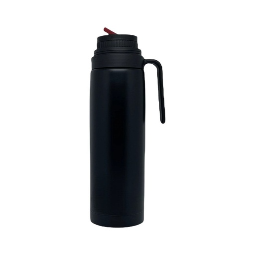 [3383678001324-N] Gusto Argentino Inox 1 Litro con Pico Matero Negro