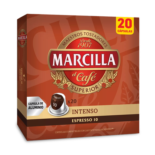[8711000371022] Cafe Marcilla Intenso - 20 Cápsulas Compatibles con Nespresso