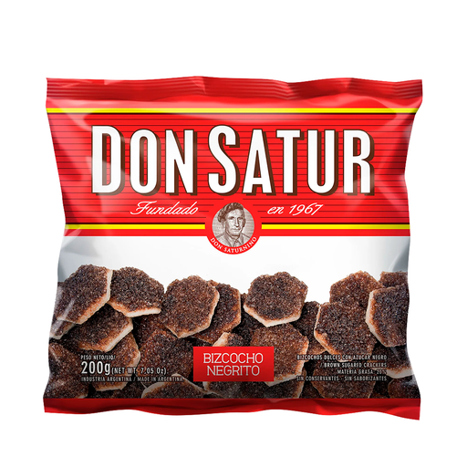 [7795735000342] Don Satur Bizcochitos Negritos 200 Grs 