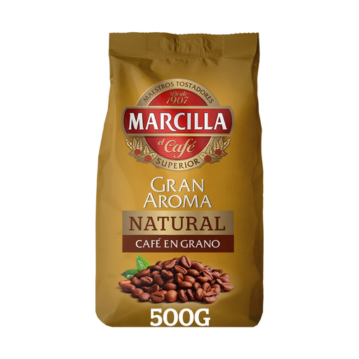 [8410091110007] Cafe Marcilla Gran Aroma en Grano 500 Grs