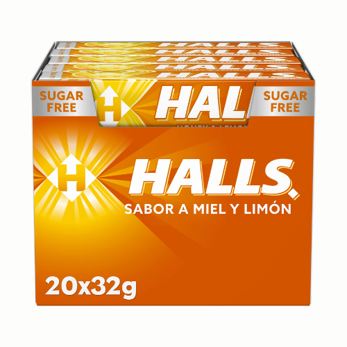 [7622210698018] Halls Pastillas Miel y Limon 20 x 32 Grs